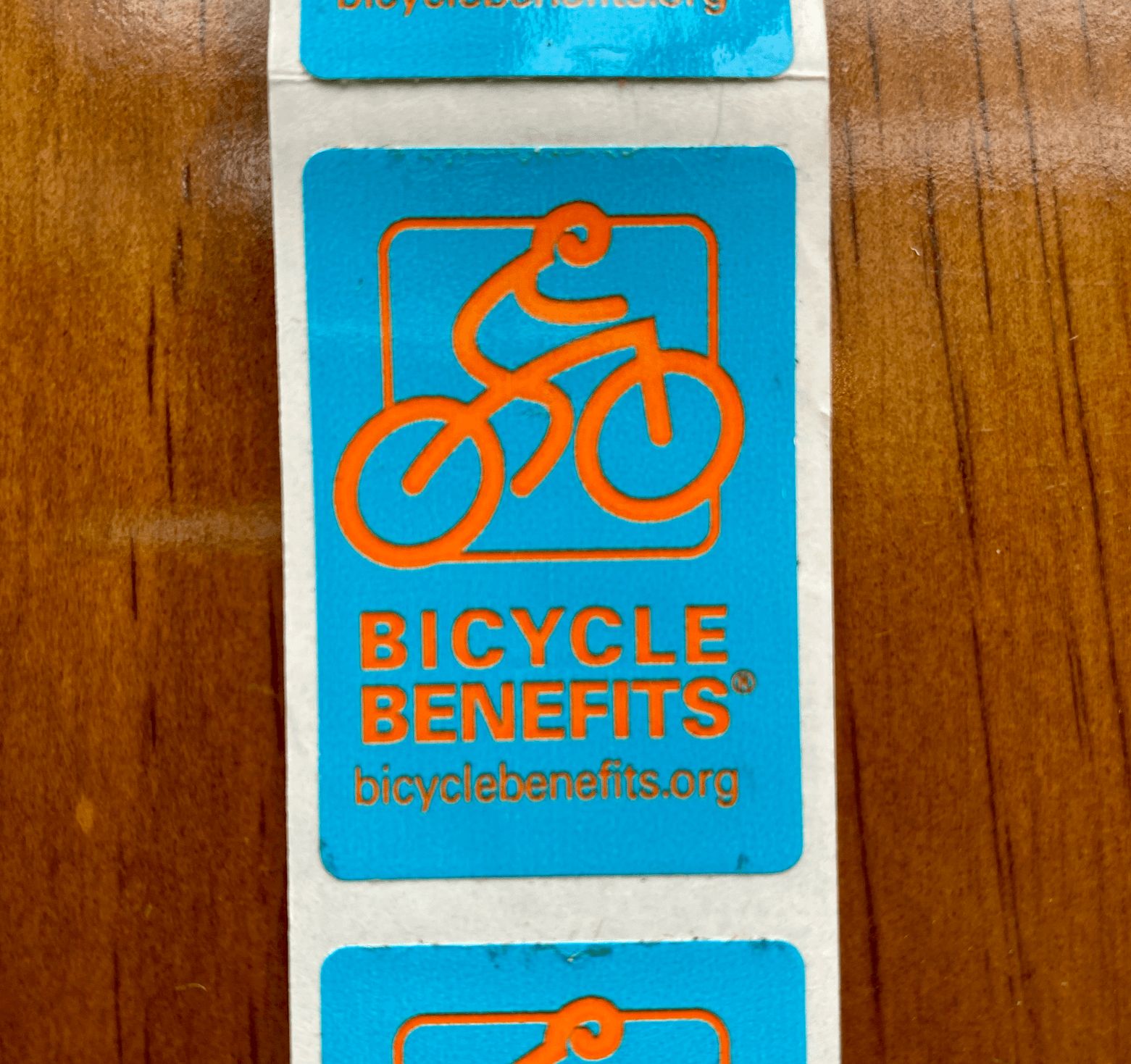 Bicycle Benefits Sticker.