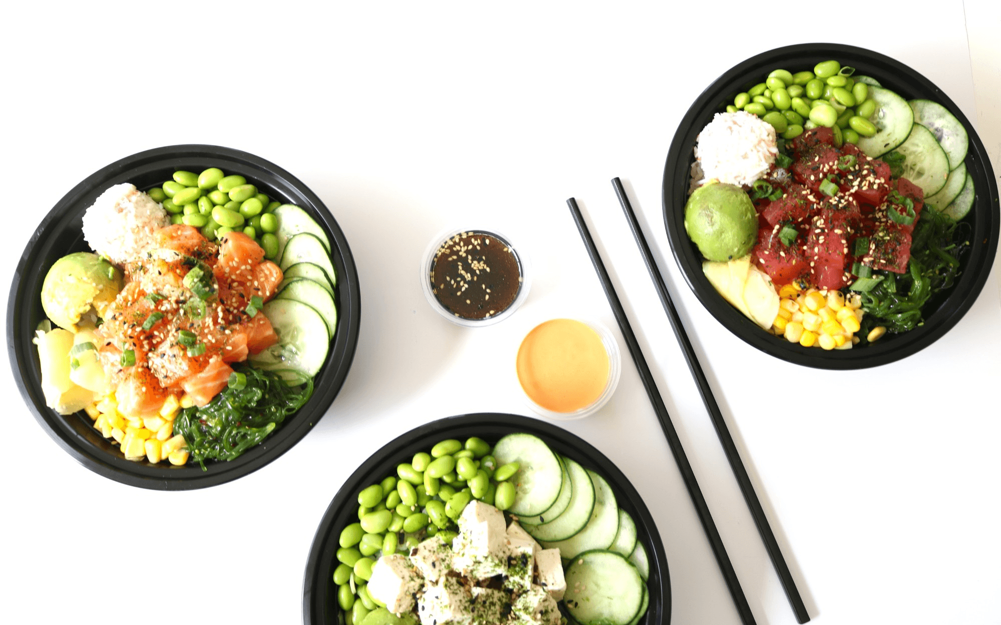 Poke Art - Fresh ingredients and made to order— and honestly so delicious.  We are open till 9 PM! #pokebowl #healthyfood #healthylifestyle #fresh #956