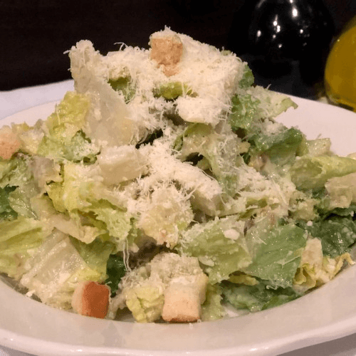 Traditional Caesar Salad.