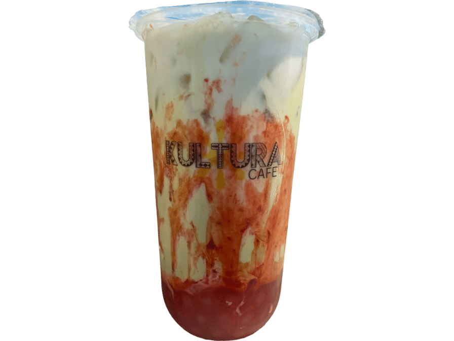 Strawberry Matcha Milk Tea.