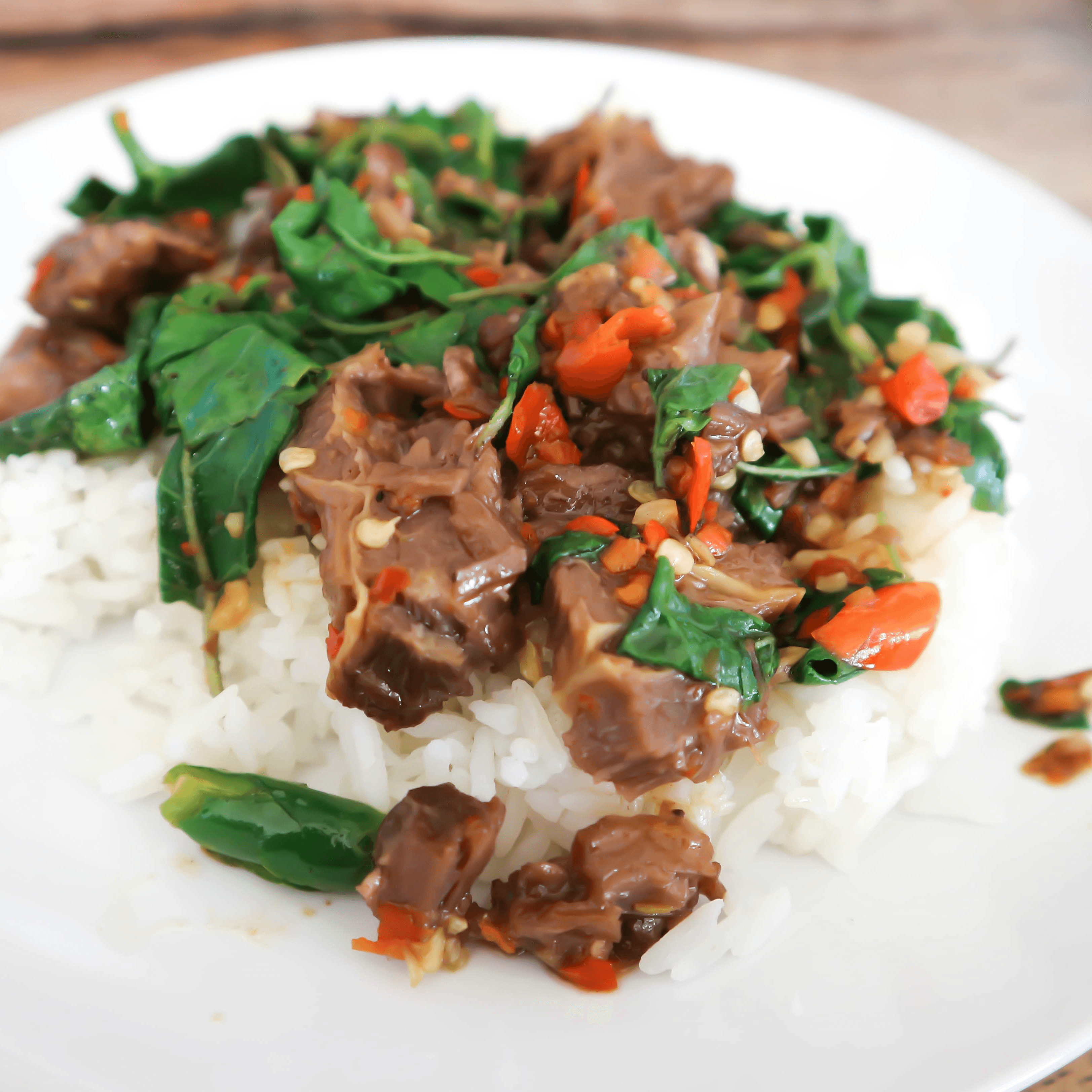 Shaking Beef w/ Watercress.