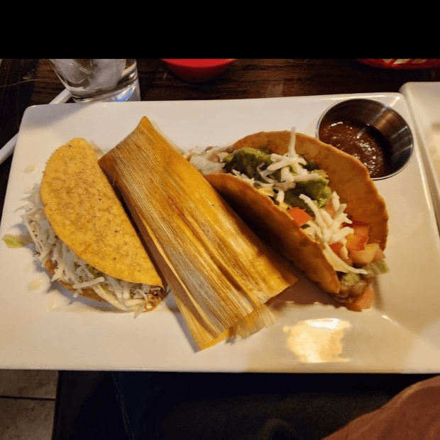 One Chalupa, One Taco, One Tamale & Rice.