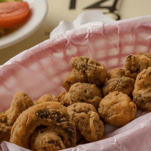 Fried Fresh Mushrooms.