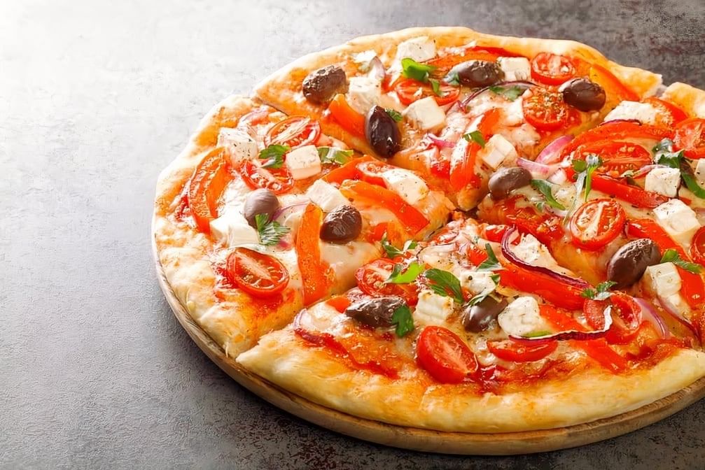 Greek Pizza- No Sauce.