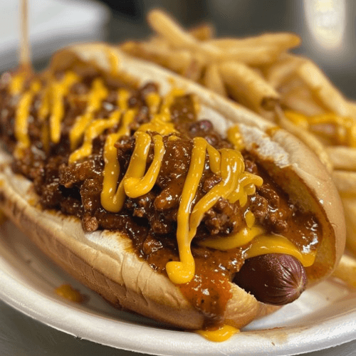 Brisket Chili Dog & Fries