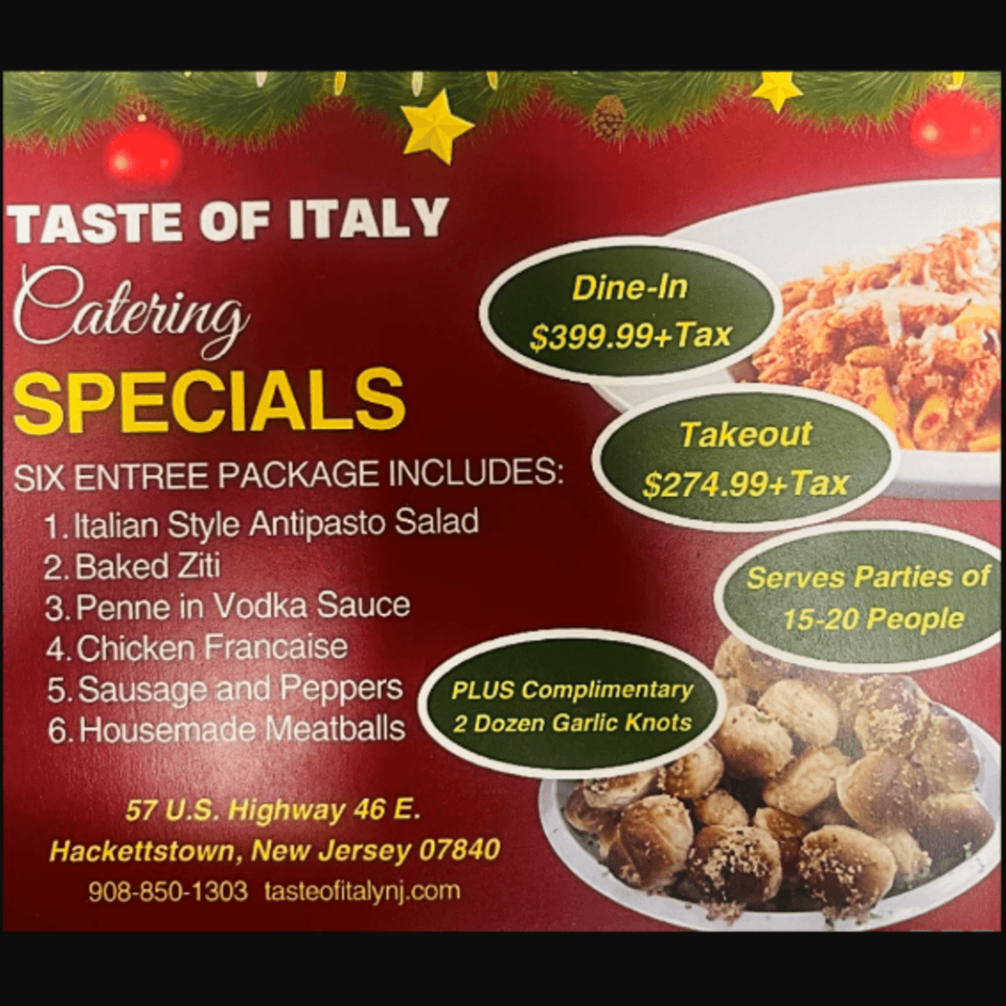 Enjoy Our Season Catering Special!