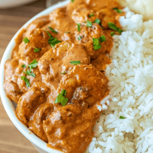 Shrimp Tikka Masala.