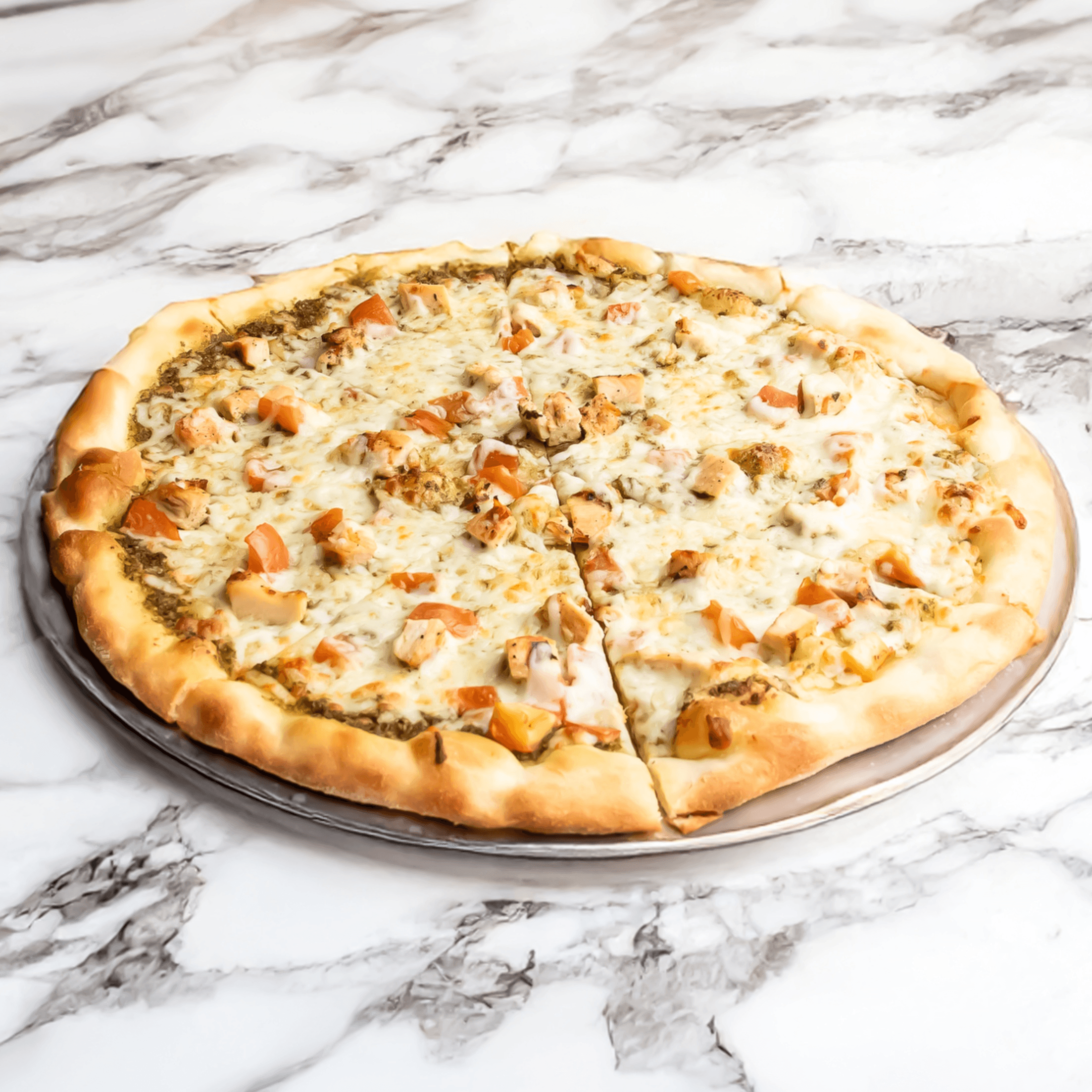 Chicken Pesto Large Pizza.
