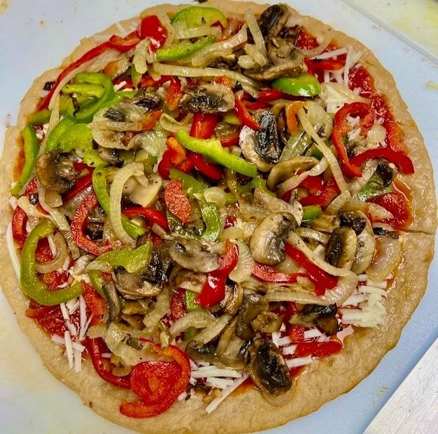 2 Sausage & Peppers Pizza (c).