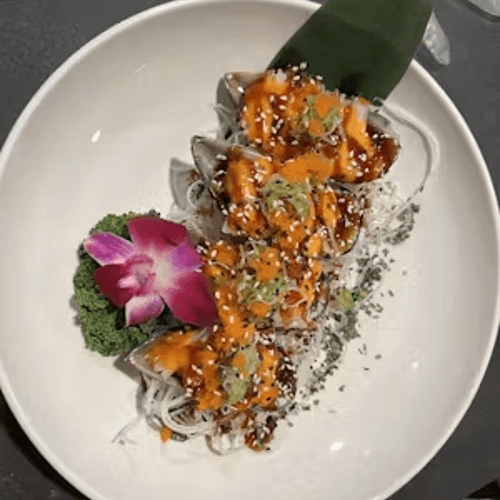 Spicy Baked New Zealand Green Mussels.