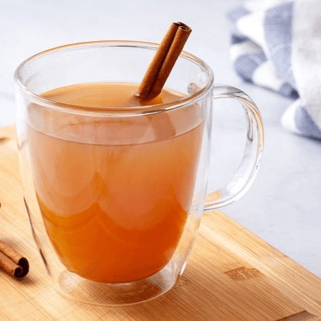Hot Organic Apple Cider.
