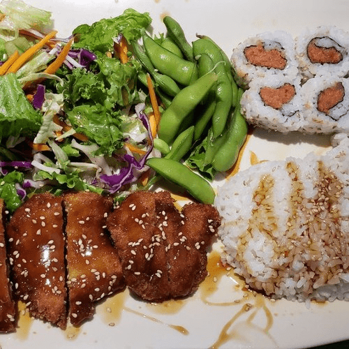 Ch Katsu & Spicy Tuna Roll Bento