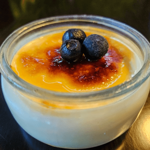 Mini Cream Brulee cup.