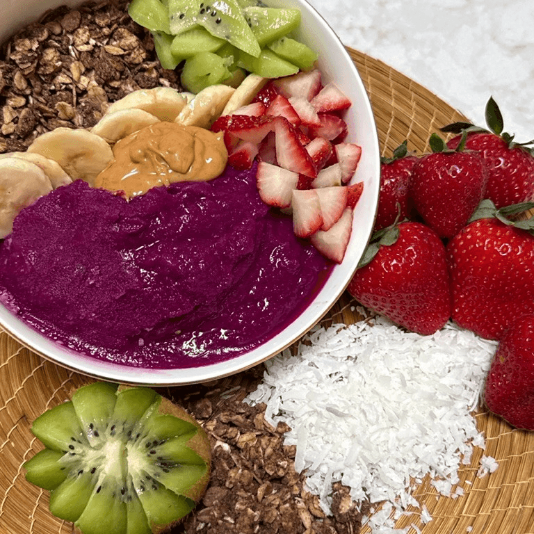 Pitaya (dragon fruit) bowl.