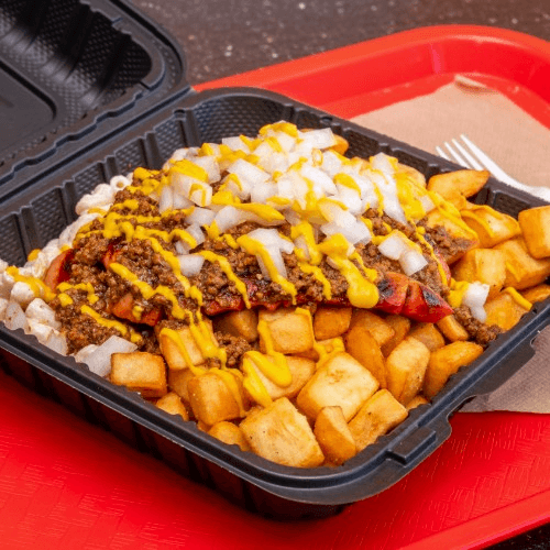 Red Or White Hot Dog Plate.