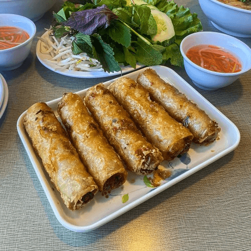 Fried Pork Egg Rolls.