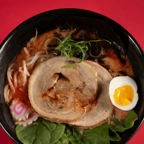 Red (Spicy) Tonkotsu Ramen.