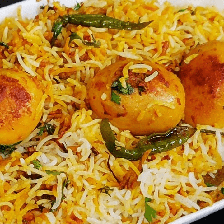 Egg Dum Biryani.