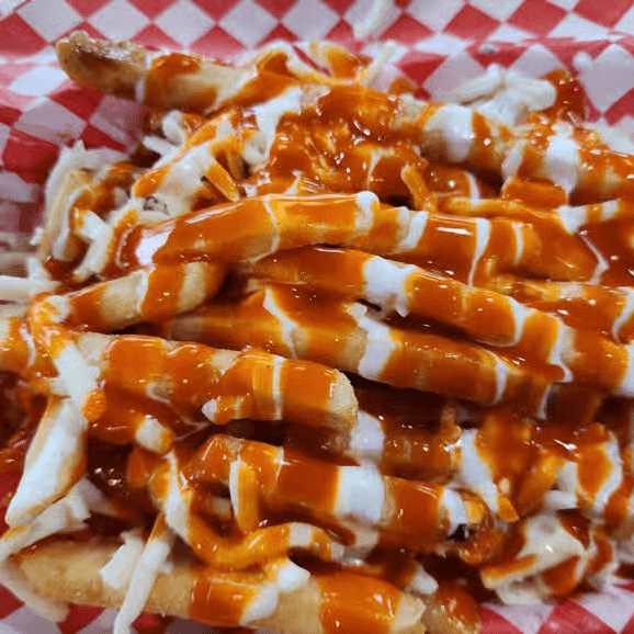 Kasi's Famous Fries No Chicken.