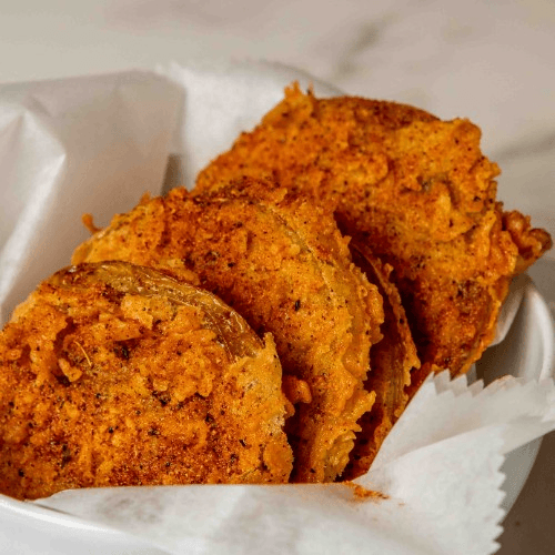 Fried Green Tomatoes With Creo Mayo.
