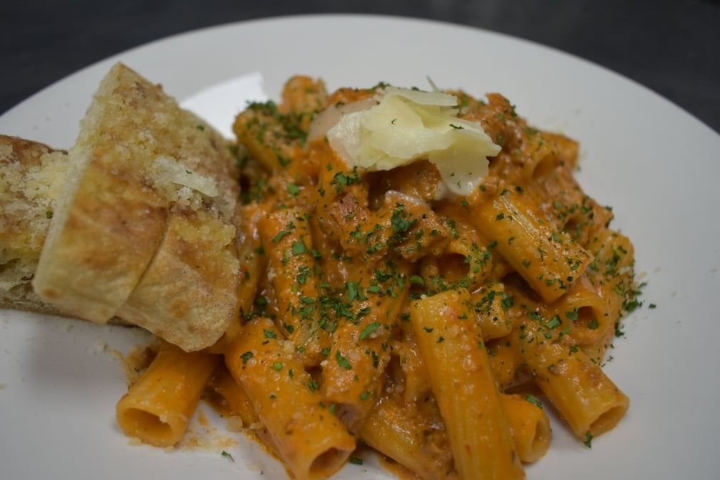 Rigatoni Bolognese Pasta.