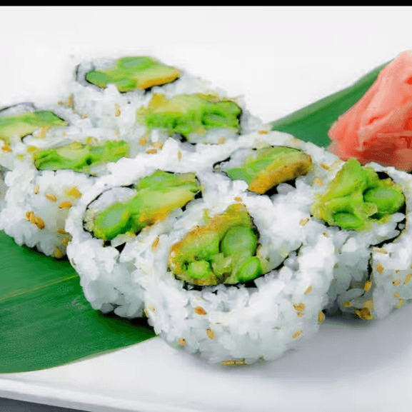 Asparagus Tempura Roll (Vegan).