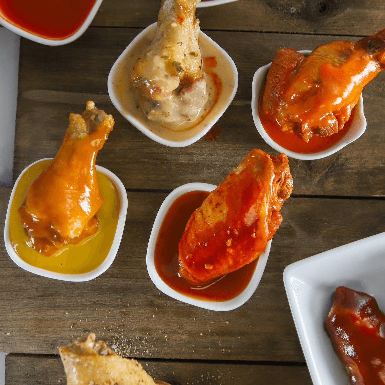 15 Piece flavored wings.