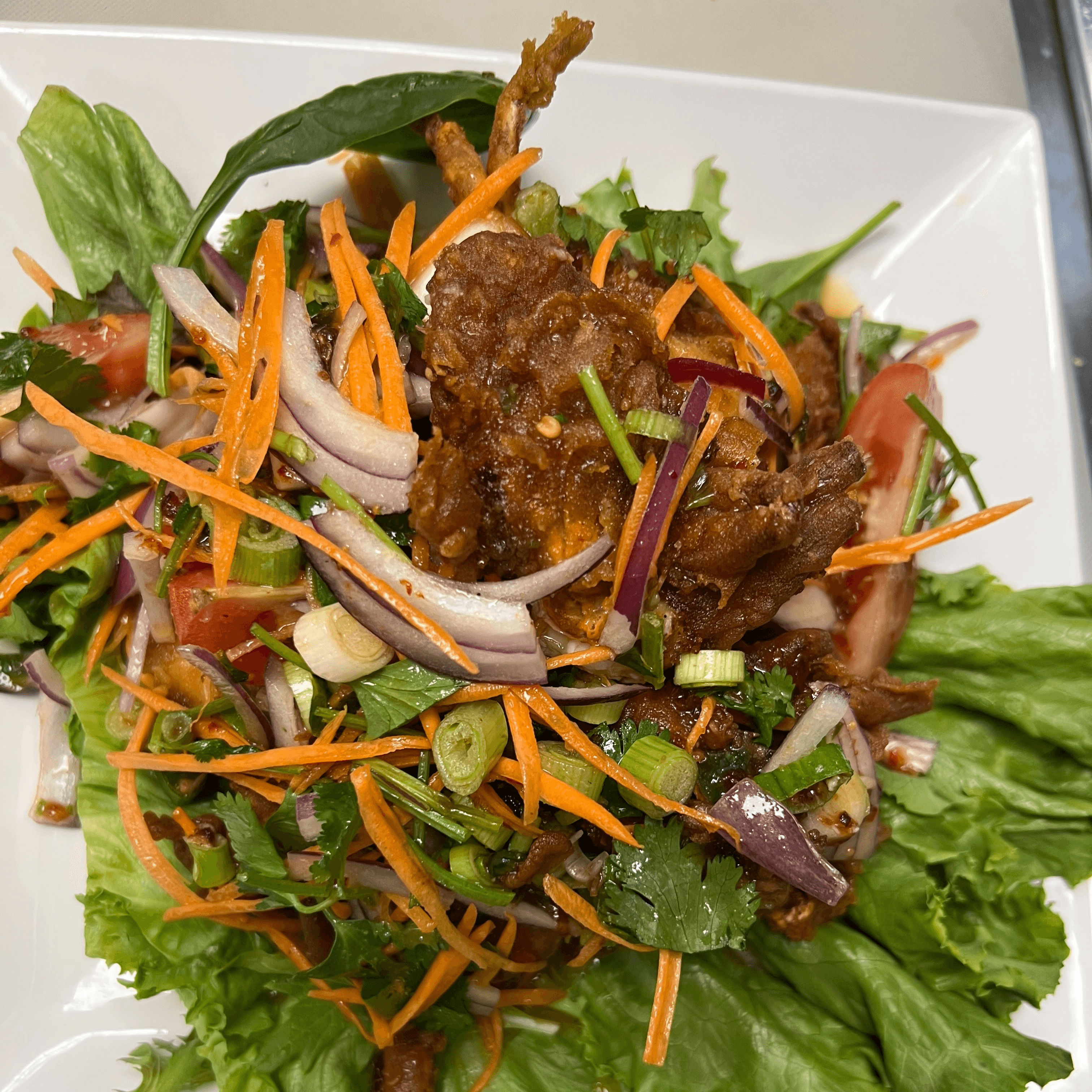 Soft Shell Crab Salad.