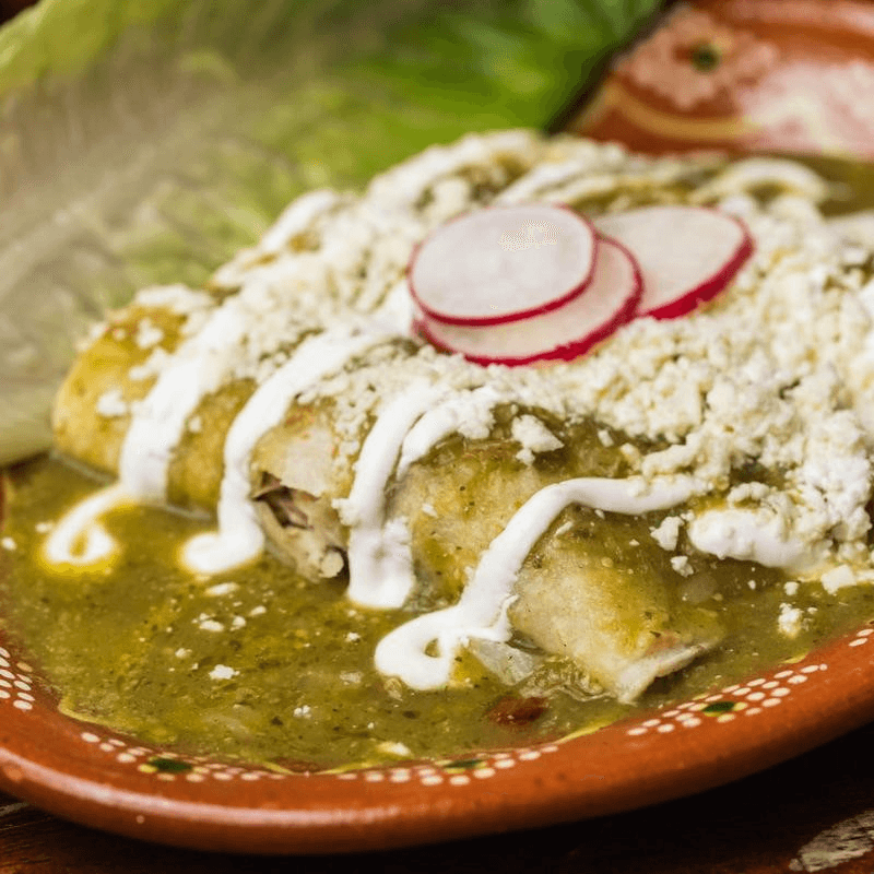 Enchilada de pollo.