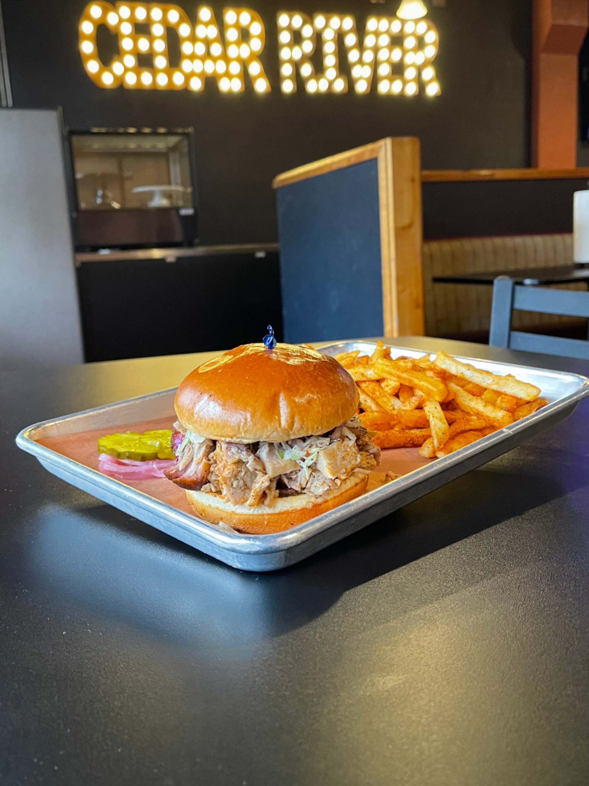 Chopped Pork Sandwich.