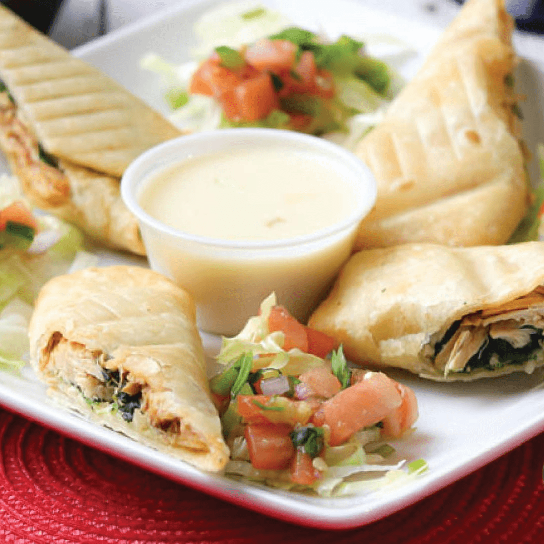 Mini Chicken Chimis.