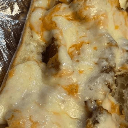 17'' Chicken Vodka Parmigiana Sandwich.