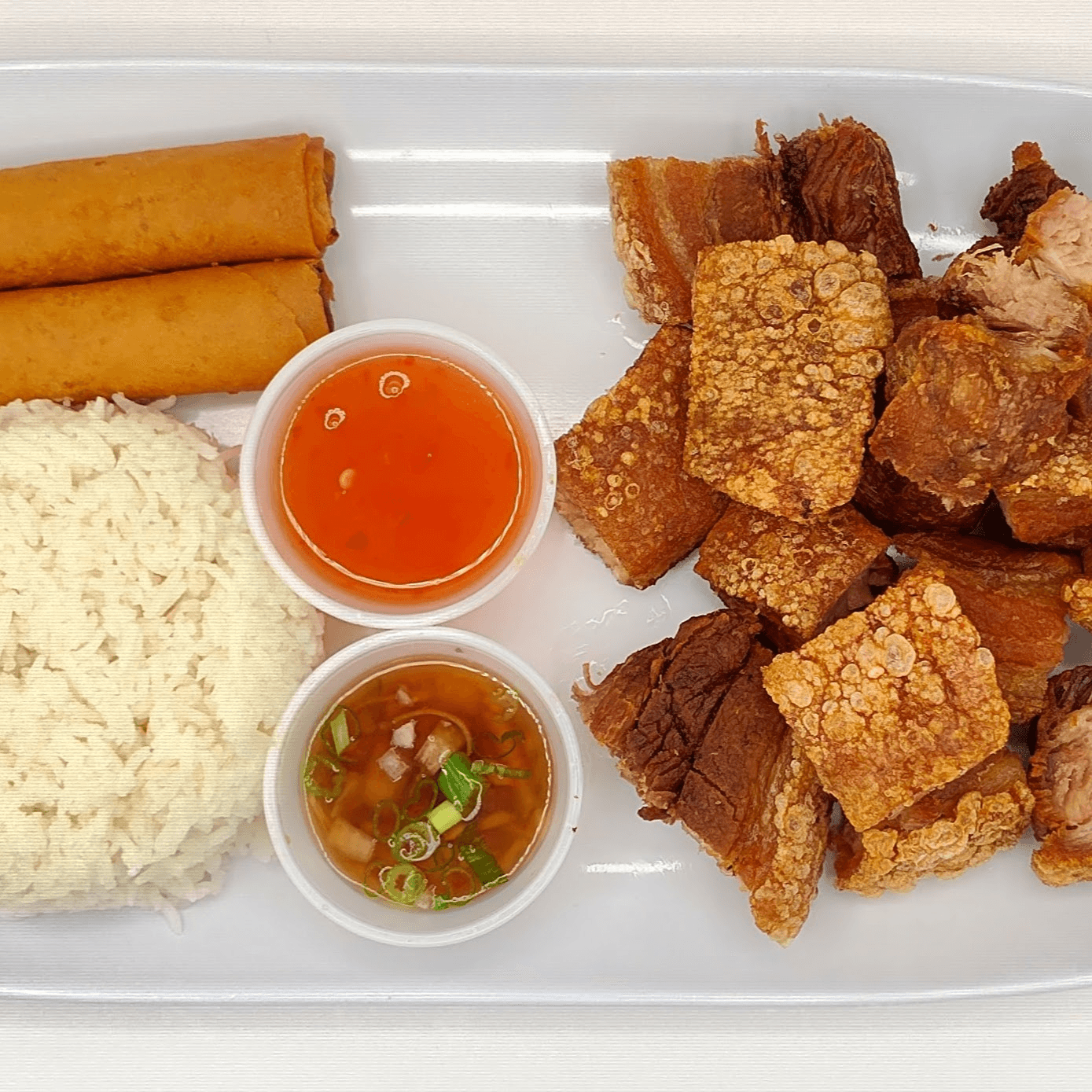 Lechon Kawali Combo (Fried Pork Belly).