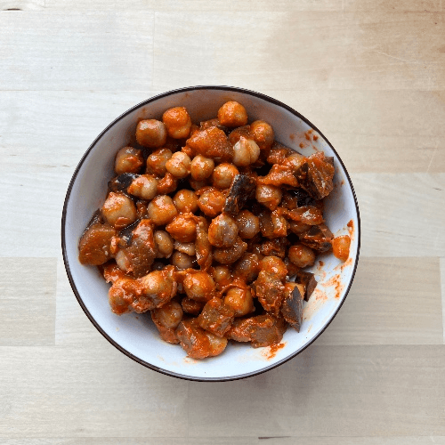 Spicy Eggplant and Chickpeas