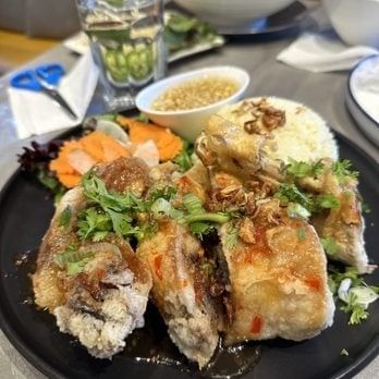 Fried Chicken Rice & Egg.