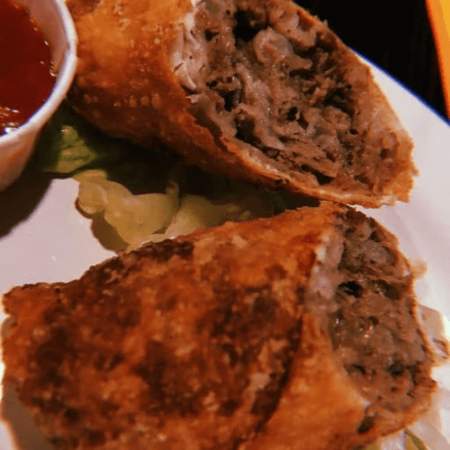 Cheesesteak Egg Roll.