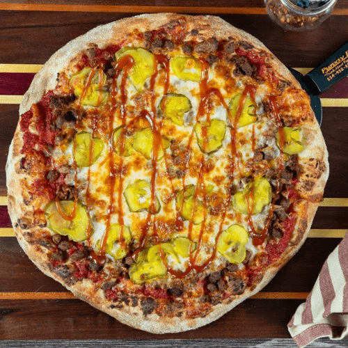 Punxy Burger Pizza (The Chief - 24" X 12" (18 Slice))