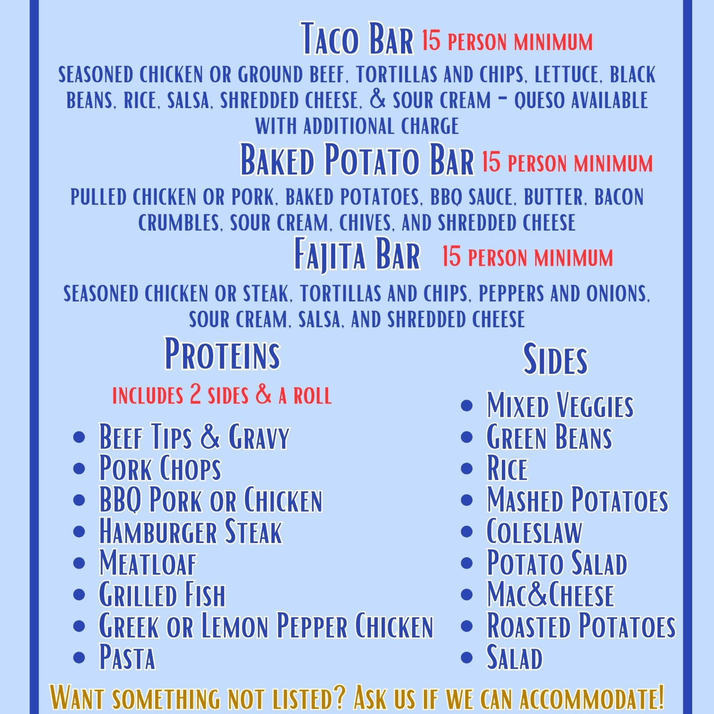 Catering Menu