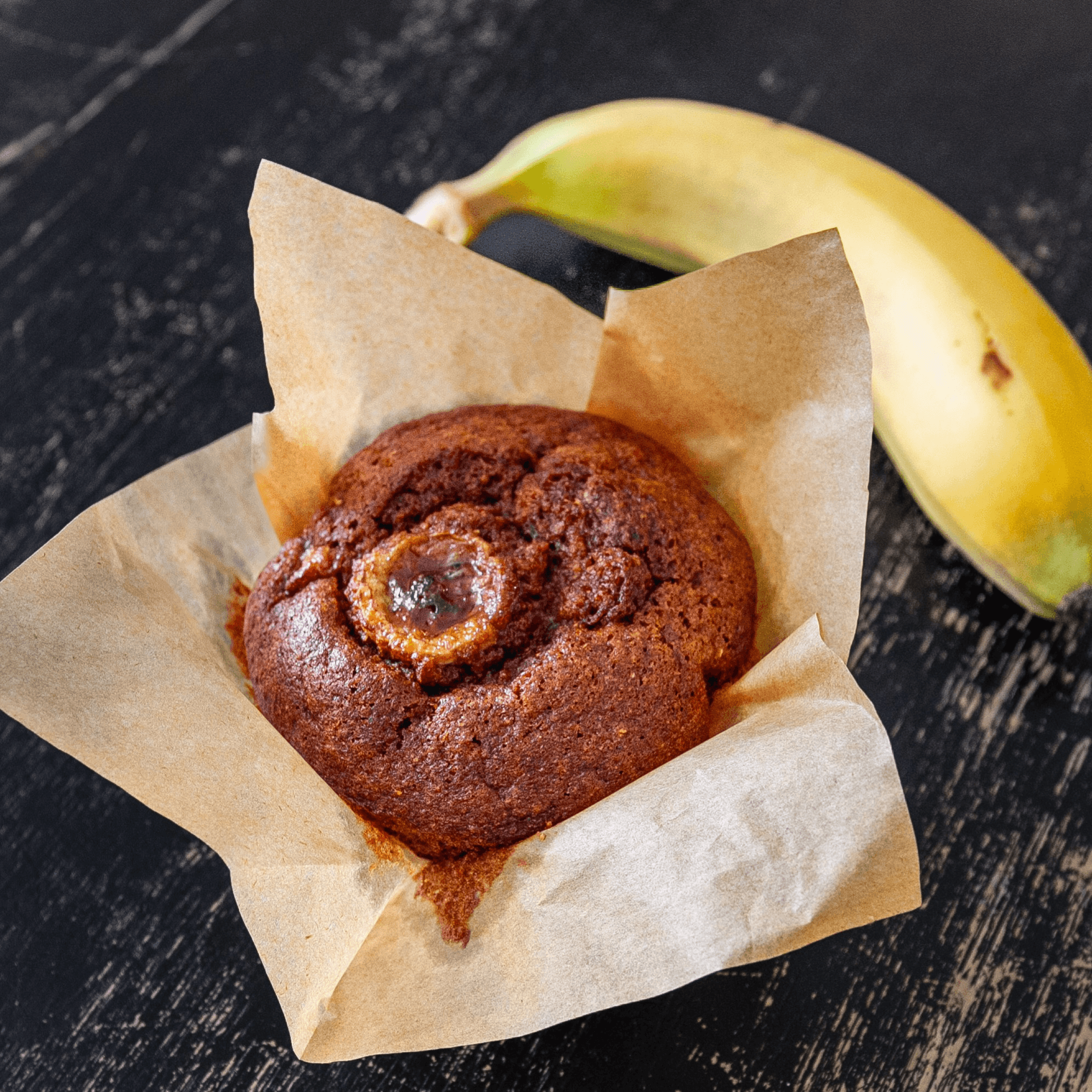 Banana Chocolate Chip Muffin.