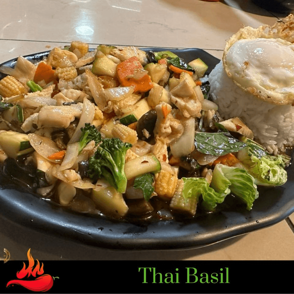 Stir Fried Thai Basil.