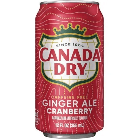 Canada Dry Ginger Ale Cranberry.