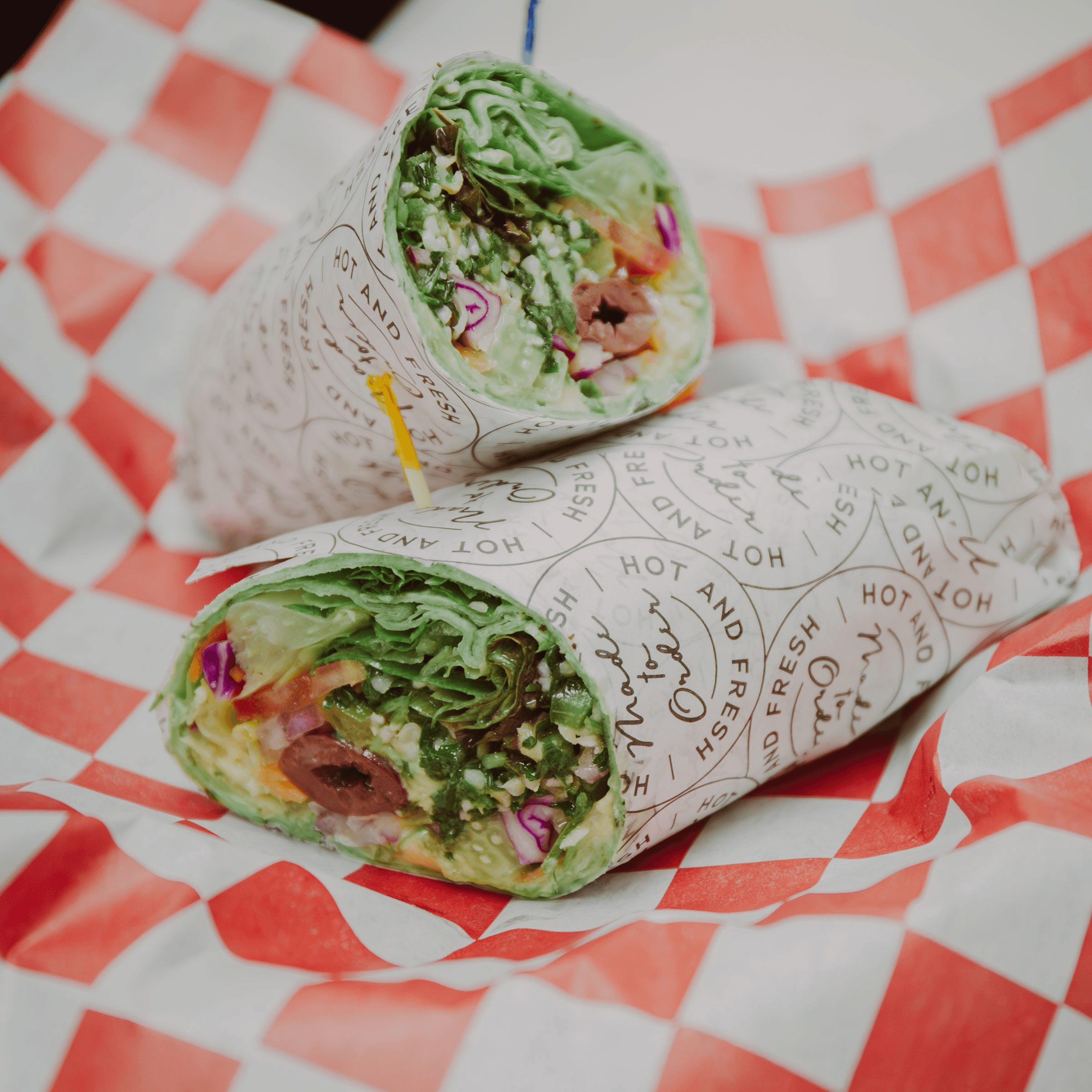 Mediterranean Vegan Wrap.