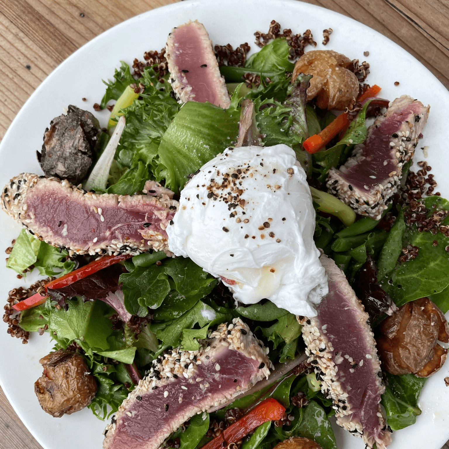 Niçoise with Seared Sesame Seed Tuna.