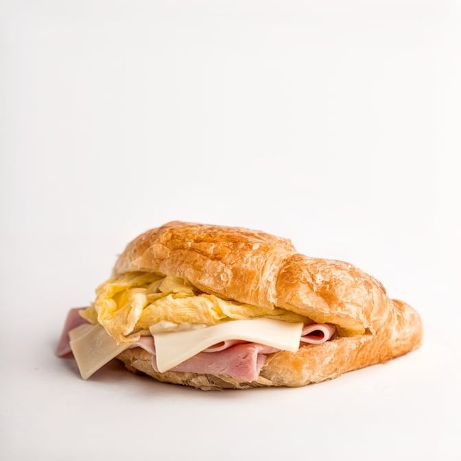 Ham, Egg, & Cheese Croissant.