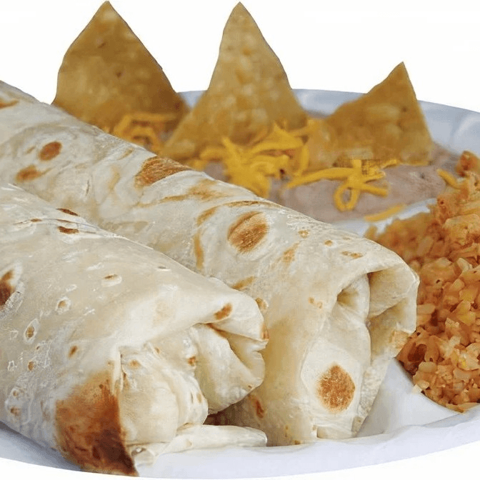 #7. Beef Burritos Plate.