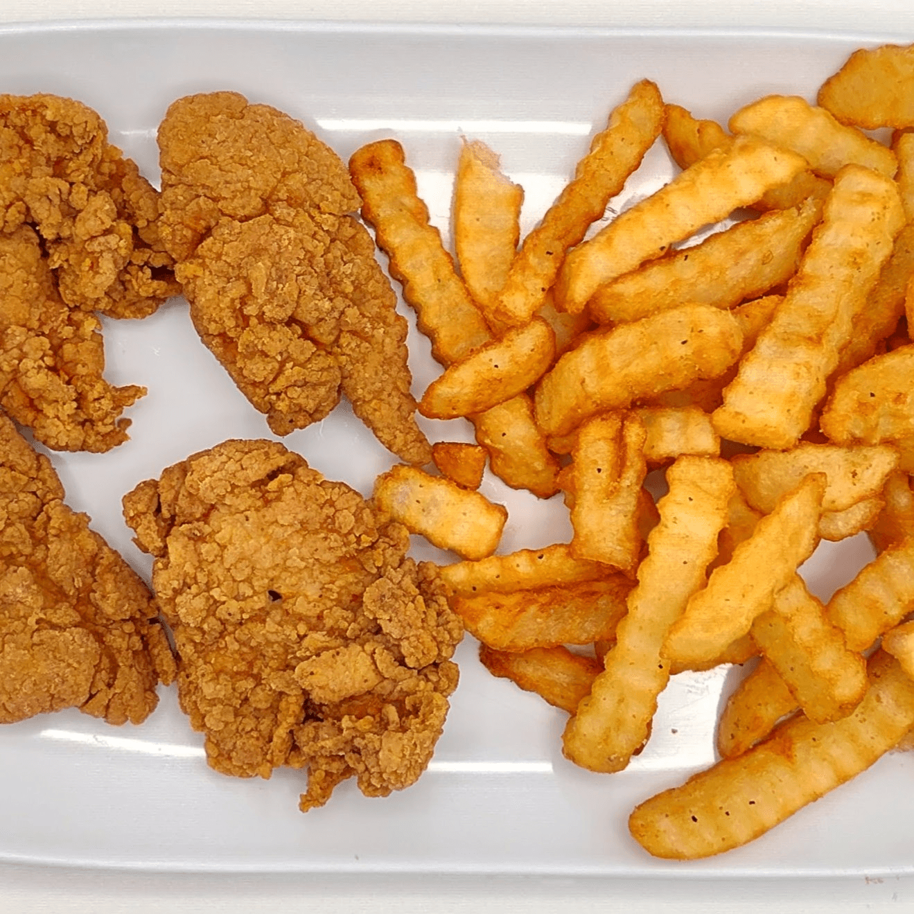 Kids Chicken Tenders and Fries.
