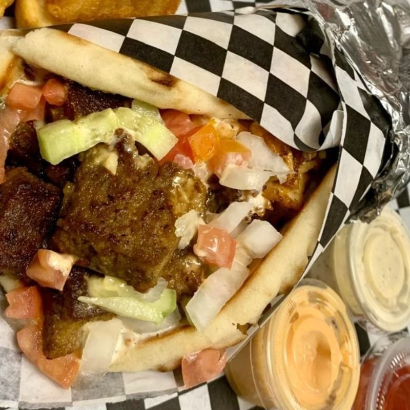 Gyro & Chicken Pita Wrap.