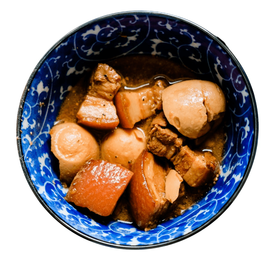 C6. Com Thit Kho Trung (Pork Belly & Eggs).