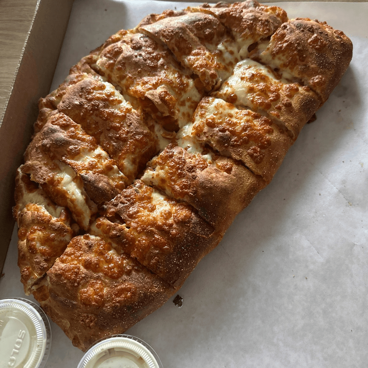 Buffalo-Blue Calzone.