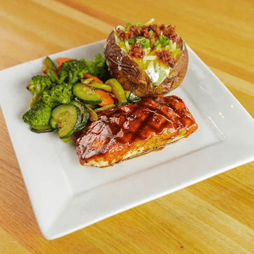 Chipotle Honey Glazed Salmon.